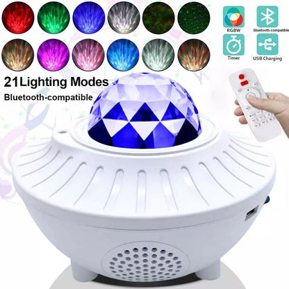 Bluetooth LED Light Galaxy Projector Music Speaker
