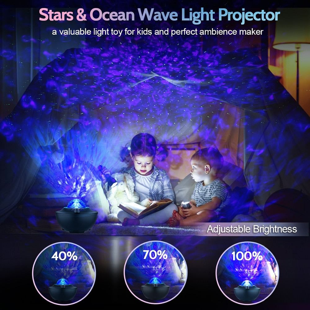 Bluetooth LED Light Galaxy Projector Music Speaker